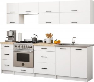 Fabryka Mebli Akord Szafka kuchenna stojąca OLIWIA 40 cm 3 szuflady plus blat - biała 4