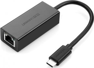 Adapter USB Ugreen Adapter zewnętrzny Ethernet RJ45 do USB-C męski UGREEN 30287, 10/100 Mbps (czarny) 1
