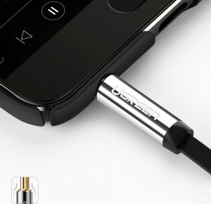 Kabel Ugreen Kątowy kabel mini jack 3,5mm AUX UGREEN AV119, płaski, 0.5 m (czarny) 9