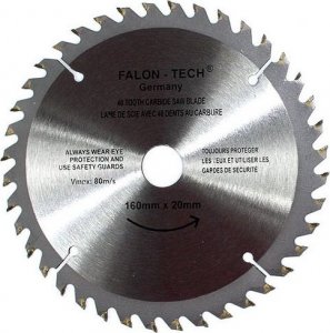 Falon-Tech TARCZA PIŁA DO DREWNA WIDIA FT 160/20 T60 1