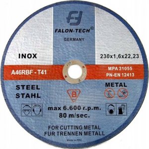 Falon-Tech TARCZA DO CIĘCIA METALU inox 230 x 1,6 FALON TECH 1