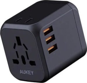 Aukey PA-TA04 ładowarka podróżna uniwersalna 30W PD EU/US/UK/AUS 1