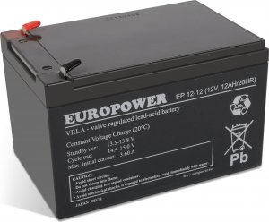 Europower Akumulator 12V 12Ah AGM Europower EP12-12 1