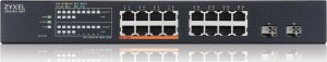 Switch ZyXEL Switch XMG1915-18EP, 16-port 2.5GbE, 2 SFP+, 8 x PoE++ 180W Smart Switch, hybird mode, standalone or NebulaFlex Cloud 1