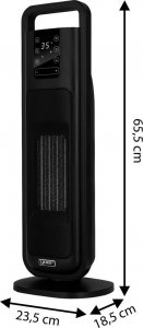 Termowentylator Yoer FARELKA Elektryczna TERMOWENTYLATOR Ceramiczny ECO* Grzejnik 2000W + WI-FI + Pilot - Feno FH04BK 11