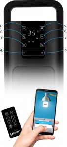 Termowentylator Yoer FARELKA Elektryczna TERMOWENTYLATOR Ceramiczny ECO* Grzejnik 2000W + WI-FI + Pilot - Feno FH04BK 6