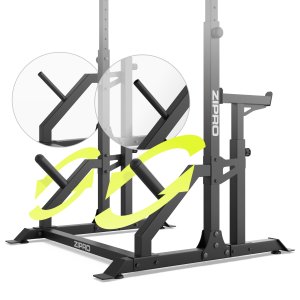 Zipro Stojak pod sztangę LIFT z asekuracją i miejscem na obciążenia 3