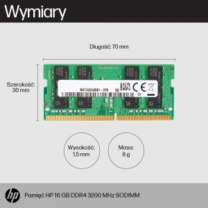 Pamięć do laptopa HP Pamięć 16GB DDR4 3200 8C4X9AA 2