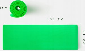 Lehmann Mata treningowa FFIYM-1018C 183 cm x 61 cm x 1 cm zielony 10