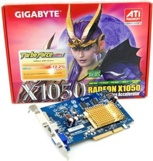 Karta graficzna Gigabyte Radeon X1050 256MB X1050 AGP 256MB DDR2 128bit 4