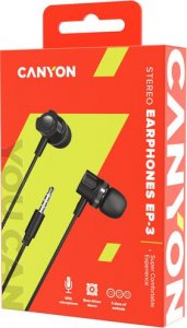 Słuchawki Canyon CANYON Słuchawki douszne z mic. EP-3, 1,2m, Szare 3
