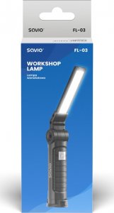 Savio Lampa warsztatowa akumulatorowa COB LED 3W + SMD 1W, USB-C, 150 lm, obrotowa głowica, magnes, FL-03 6