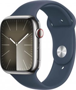 Smartwatch Apple Watch 9 GPS + Cellular 45mm Silver Stainless Steel Sport M/L Niebieski  (MRMP3QP/A) 1