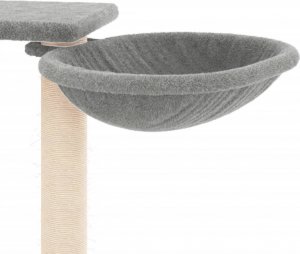 vidaXL Drapak dla kota ze słupkami, jasnoszary, 82 cm 7