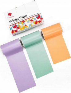 Phomemo Papier Przylepny Naklejki Wkłady Kolor 3x Rolka 50mm do Phomemo T02 / M02 PRO / M02X / Q12-RMSMLL 2