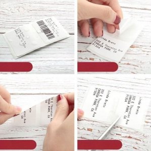 Phomemo Papier Przylepny Naklejki 40x60mm Przezroczysty M110 M120 M200 M220 M221 / XP-TT4060-130 4