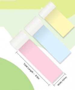 Phomemo Papier Wkłady Wkład Kolorowy 3x Rolka 53mm do Phomemo T02 M02 PRO M03 M04S / Q22-RMYPB 3