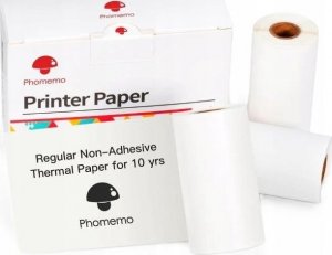 Phomemo Papier Biały Wkład Wkłady 3x Rolka 53mm Phomemo T02 M02 PRO M02S M03 M04S / Q22-RM10 2