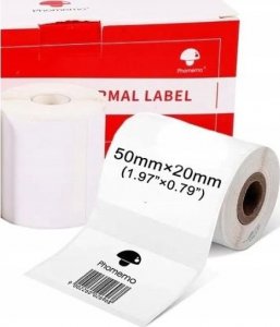 Phomemo Papier Przylepny Naklejki 320x Etykieta 50x20mm Phomemo M110 M120 M200 M220 M221 / XP5020-320 1