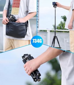 Statyw Ulanzi Profesjonalny Statyw + Monopod 145cm VLOG + Uchwyt na Telefon Prompter / MT-63 5
