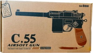 tomdorix Pistolet Metalowy Na Kulki C96 MAUSER 100% METAL + Granat+ Tarcze 11