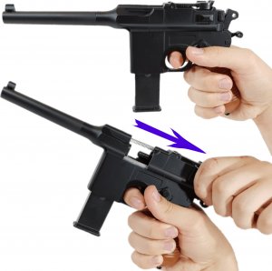 tomdorix Pistolet Metalowy Na Kulki C96 MAUSER 100% METAL + Granat+ Tarcze 2