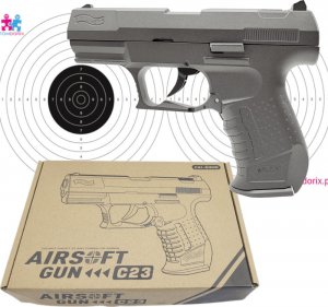 tomdorix PISTOLET WALTHER P99 replika Air Soft Gun FULL METAL sprężynowy kulki 6mm 7