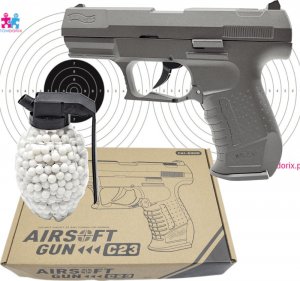 tomdorix Pistolet WALTHER P99 Replika Air Soft Gun FULL METAL + GRANAT 800szt. Kulek 9