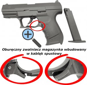 tomdorix Pistolet WALTHER P99 Replika Air Soft Gun FULL METAL + GRANAT 800szt. Kulek 10