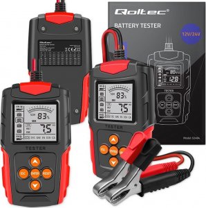 Qoltec Cyfrowy tester akumulatora z wyświetlaczem LCD | 12V | 24V | 3Ah-200Ah 6