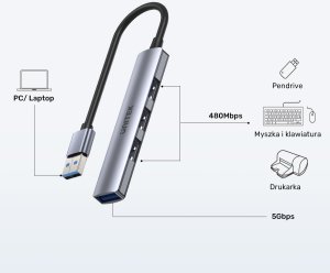 HUB USB Unitek uHUB Q4 4x USB-A 3.1 Gen1 (H1208A) 7