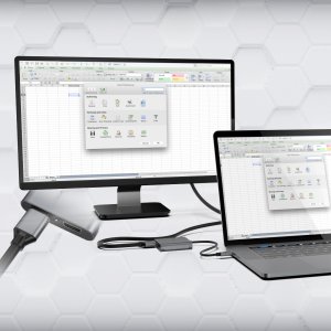 Adapter USB Unitek V1404A USB-C - DisplayPort x2 Srebrny  (V1404A) 6