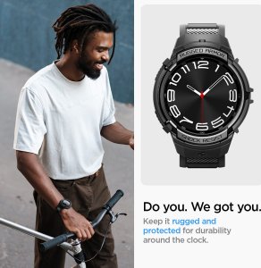 Spigen Rugged Armor Pro, black - Samsung Galaxy Watch6 Classic 47mm 12