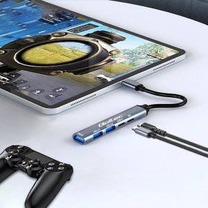 HUB USB Qoltec HUB adapter USB-C 3.1 5w1 | USB-C PD | USB-C | 2x USB 2.0 | USB 3.0 5
