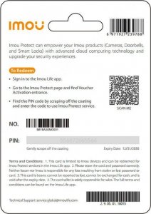 IMOU Karta Upominkowa IMOU Protect Basic (Plan Roczny) 2