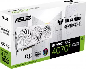 Karta graficzna Asus TUF Gaming GeForce RTX 4070 Ti SUPER OC White 16GB GDDR6X (TUF-RTX4070TIS-O16G-WHITE-GAMING) 16