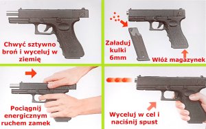 tomdorix Desert Eagle Pistolet Metalowy Na Kulki 6mm. FULL Metal 9