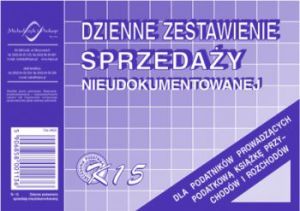 Michalczyk & Prokop Dzienne zestawienie sprzedaĹĽy nieudokumentowanej K15 1