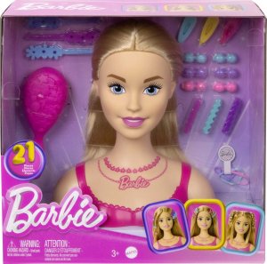 Lalka Barbie Mattel Głowa do stylizacji i akcesoria blond HMD88 6