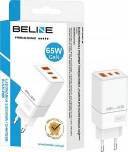 Ładowarka Beline Ładowarka siciowa 65W GaN 2xUSB-C+USB-A bez kabla Biała 2
