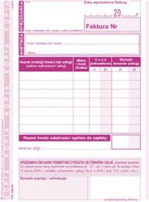 Michalczyk & Prokop Faktura dla podatnikĂłw zwolnionych podmiotowo z podatku od towarĂłw i usĹ‚ug A6 205-5E 3