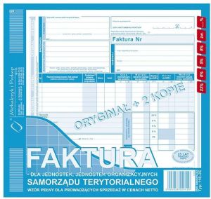 Michalczyk & Prokop Faktura VAT 2/3 A4 netto dla jednostek samorzÄ…du terytorialnego 118-2E 1