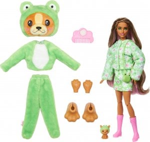 Lalka Barbie Mattel Cutie Reveal Piesek-Żaba Seria Kostiumy Zwierzaczki HRK24 1