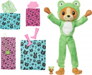 Lalka Barbie Mattel Cutie Reveal Piesek-Żaba Seria Kostiumy Zwierzaczki HRK24 4