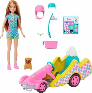 Lalka Barbie Mattel Gokart Stacie Pojazd filmowy i lalka + piesek HRM08 1