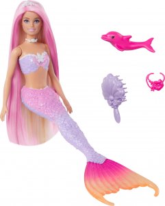 Lalka Barbie Mattel Malibu Syrenka Zmiana koloru HRP97 1
