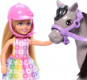 Lalka Barbie Mattel Chelsea Lalka + kucyk HTK29 1
