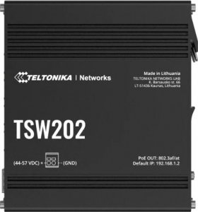 Switch Teltonika Przełšcznik zarzšdzalny przemysłowy TSW202 2xSFP 8xPoE+ L2/L3 1