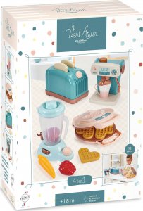 Ecoiffier Zestaw do kuchni dla dzieci toster ekspres gofrownica blender + akcesoria 15 elementów 8
