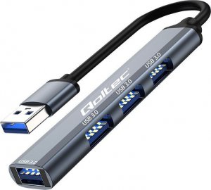 Adapter USB Qoltec HUB adapter USB 3.0 4w1 | 4x USB 3.0 1